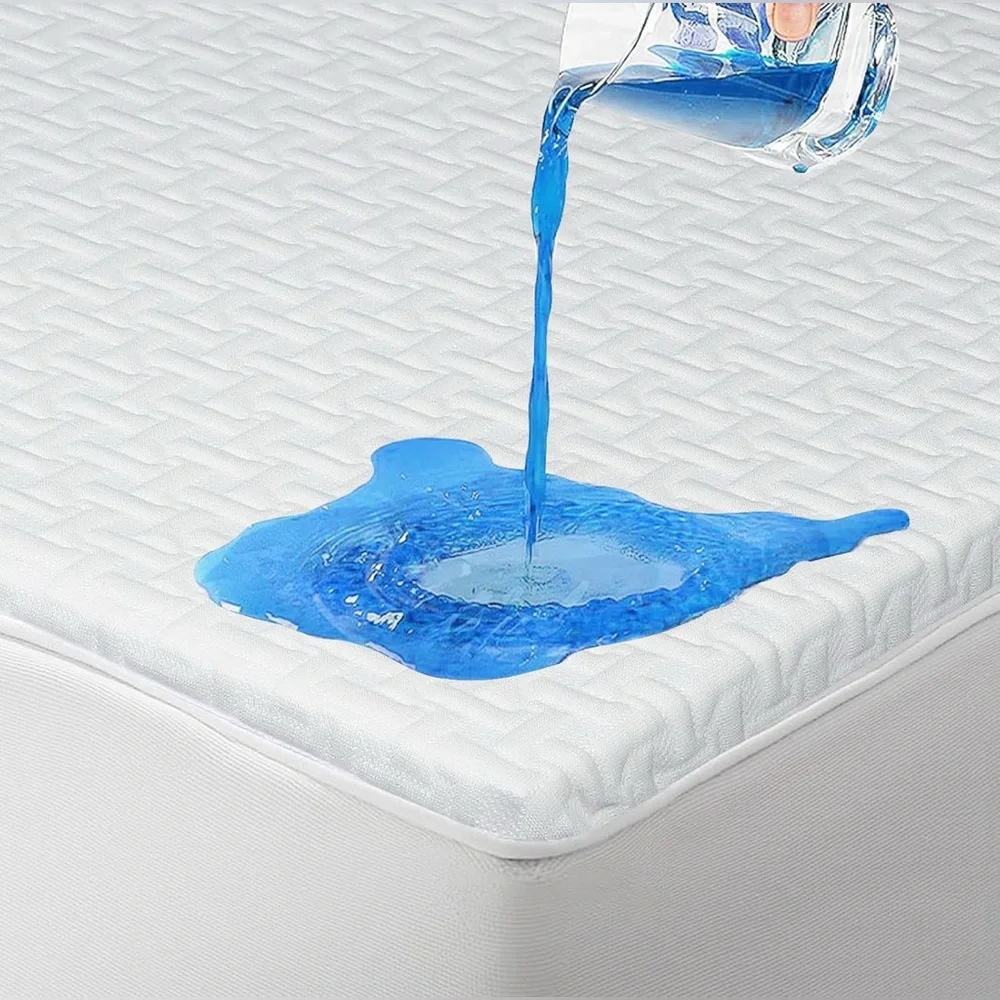 100% Waterproof King Mattress Protector, Hypoallergenic Viscose